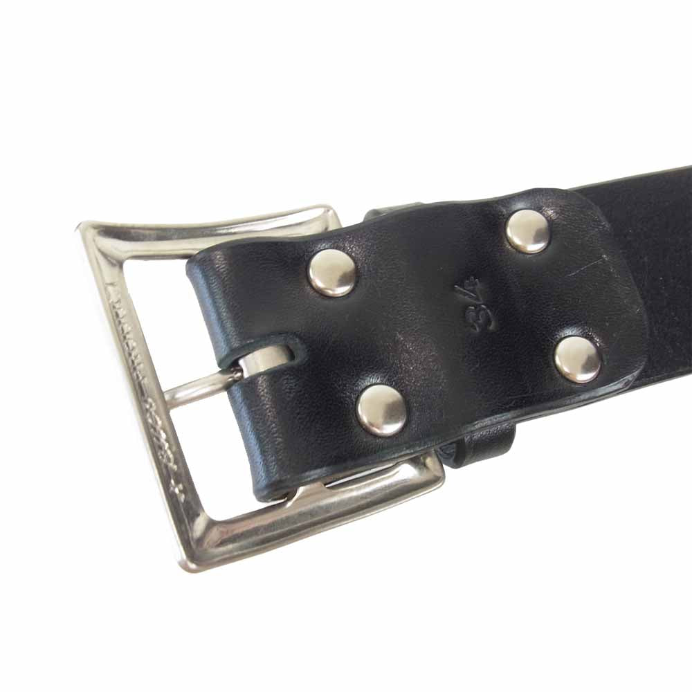 The REAL McCOY'S ザリアルマッコイズ BUCO ブコ HORSEHIDE BUTTOCK CURVE BELT ホースハイド バトック ギャリソン シングルピン ブラック系 34【中古】