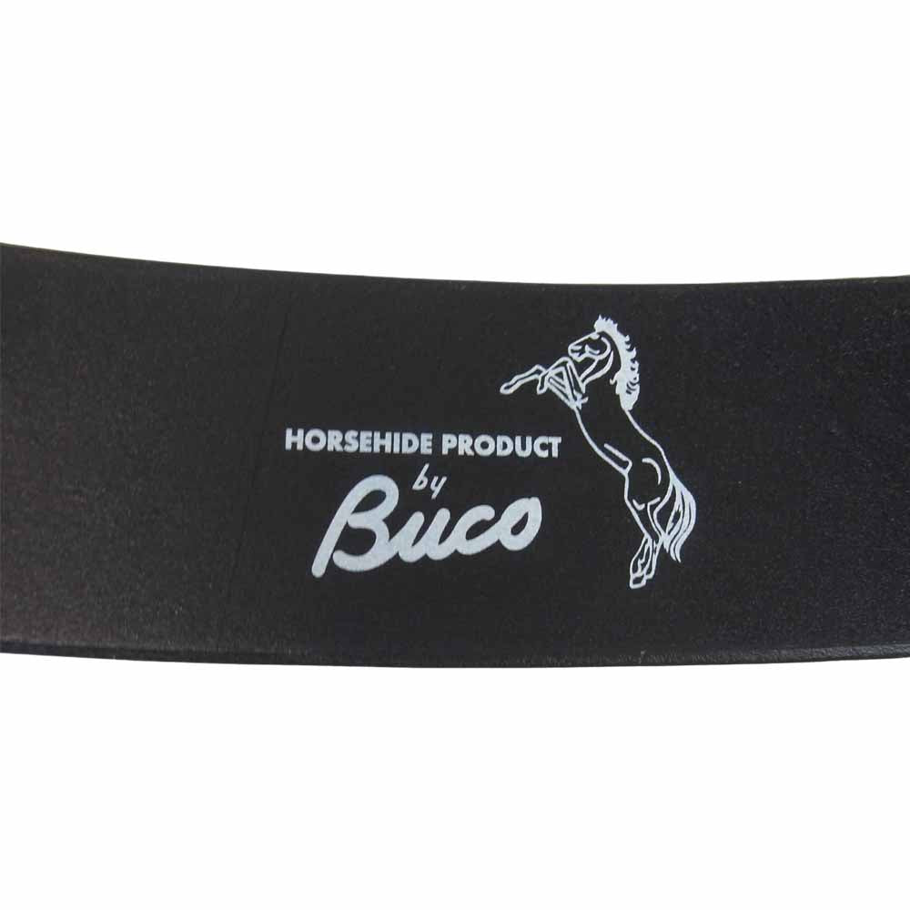 The REAL McCOY'S ザリアルマッコイズ BUCO ブコ HORSEHIDE BUTTOCK CURVE BELT ホースハイド バトック ギャリソン シングルピン ブラック系 34【中古】