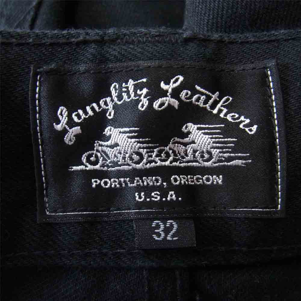 LANGLITZ LEATHERS ラングリッツレザーズ 日本製 B.D Competition Breeches 13oz ブラックデニム コンペティション ブラック系 32【中古】