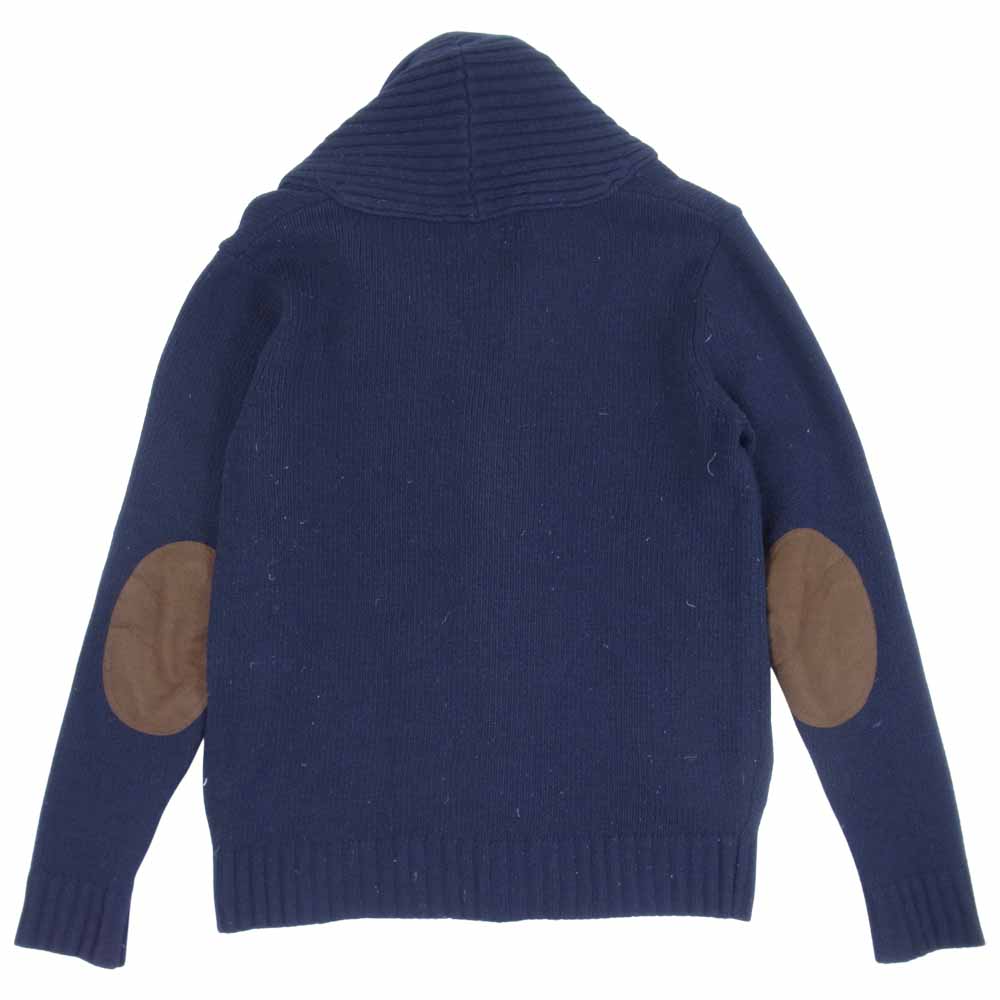 F.C.R.B. エフシーアールビー FCRB-112023 ショールカラー カーディガン ワッペン ウール ダークネイビー系 S【中古】