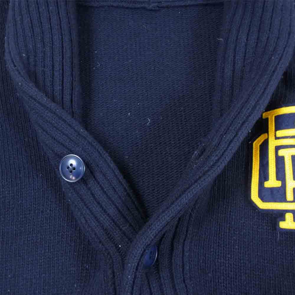 F.C.R.B. エフシーアールビー FCRB-112023 ショールカラー カーディガン ワッペン ウール ダークネイビー系 S【中古】