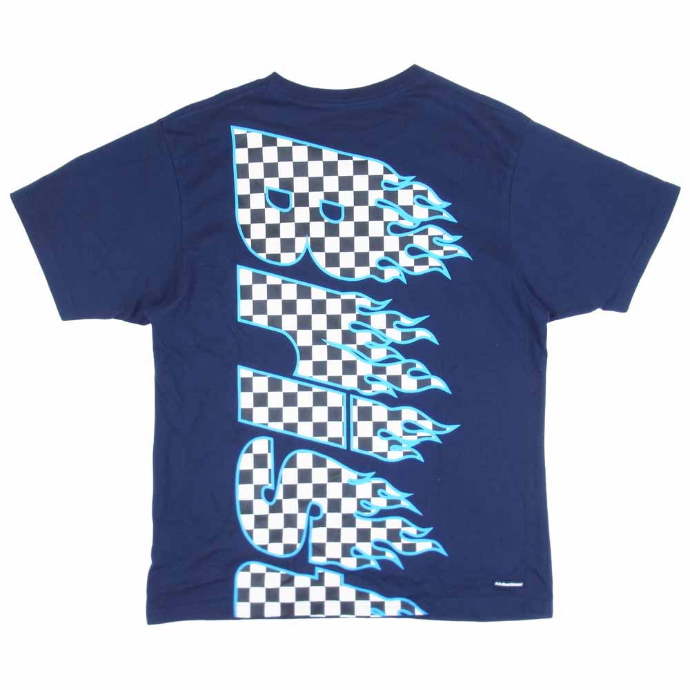 F.C.R.B. エフシーアールビー 19SS FCRB-190063 BIG LOGO POCKET TEE バックプリント ビック ロゴ ポケット Tシャツ ネイビー系 S【中古】