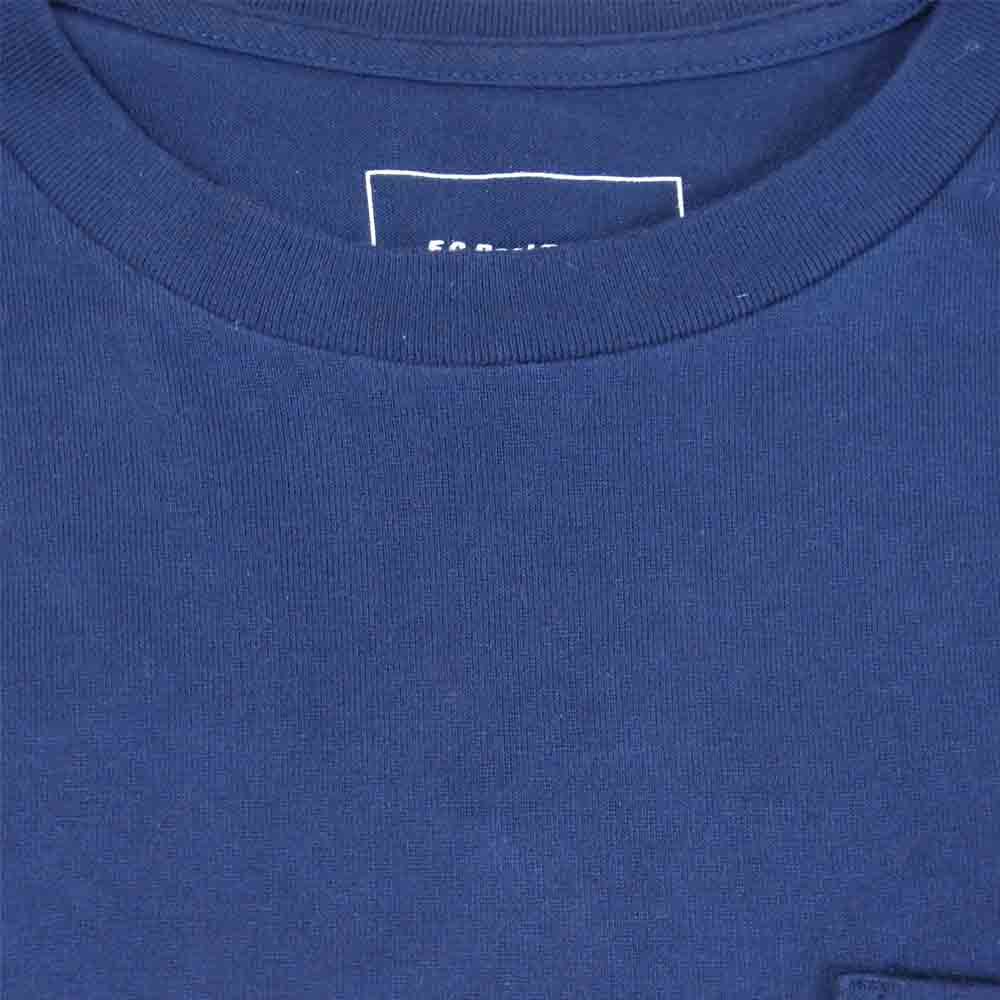 F.C.R.B. エフシーアールビー 19SS FCRB-190063 BIG LOGO POCKET TEE バックプリント ビック ロゴ ポケット Tシャツ ネイビー系 S【中古】