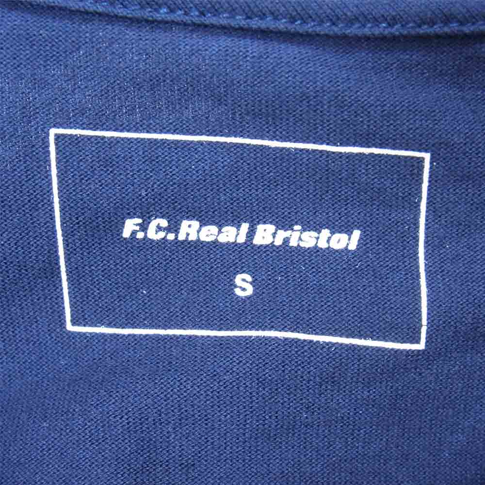 F.C.R.B. エフシーアールビー 19SS FCRB-190063 BIG LOGO POCKET TEE バックプリント ビック ロゴ ポケット Tシャツ ネイビー系 S【中古】