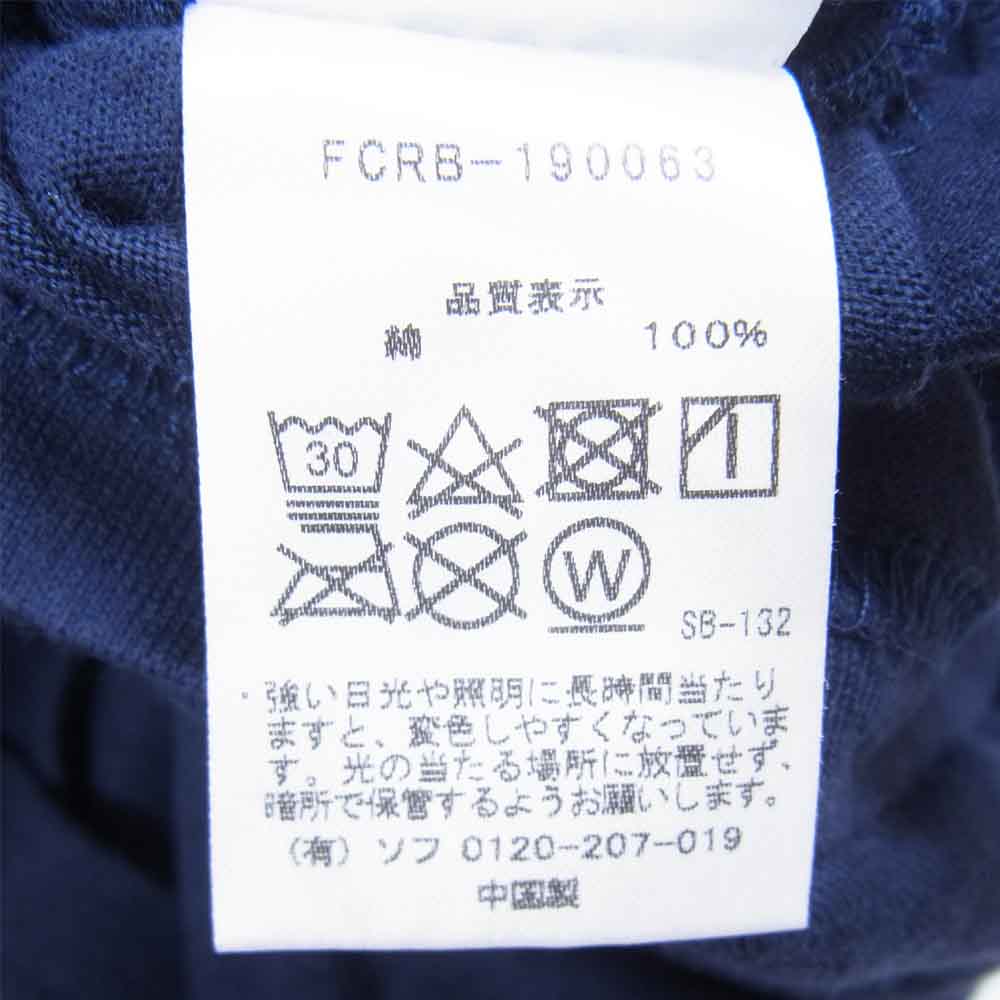 F.C.R.B. エフシーアールビー 19SS FCRB-190063 BIG LOGO POCKET TEE バックプリント ビック ロゴ ポケット Tシャツ ネイビー系 S【中古】