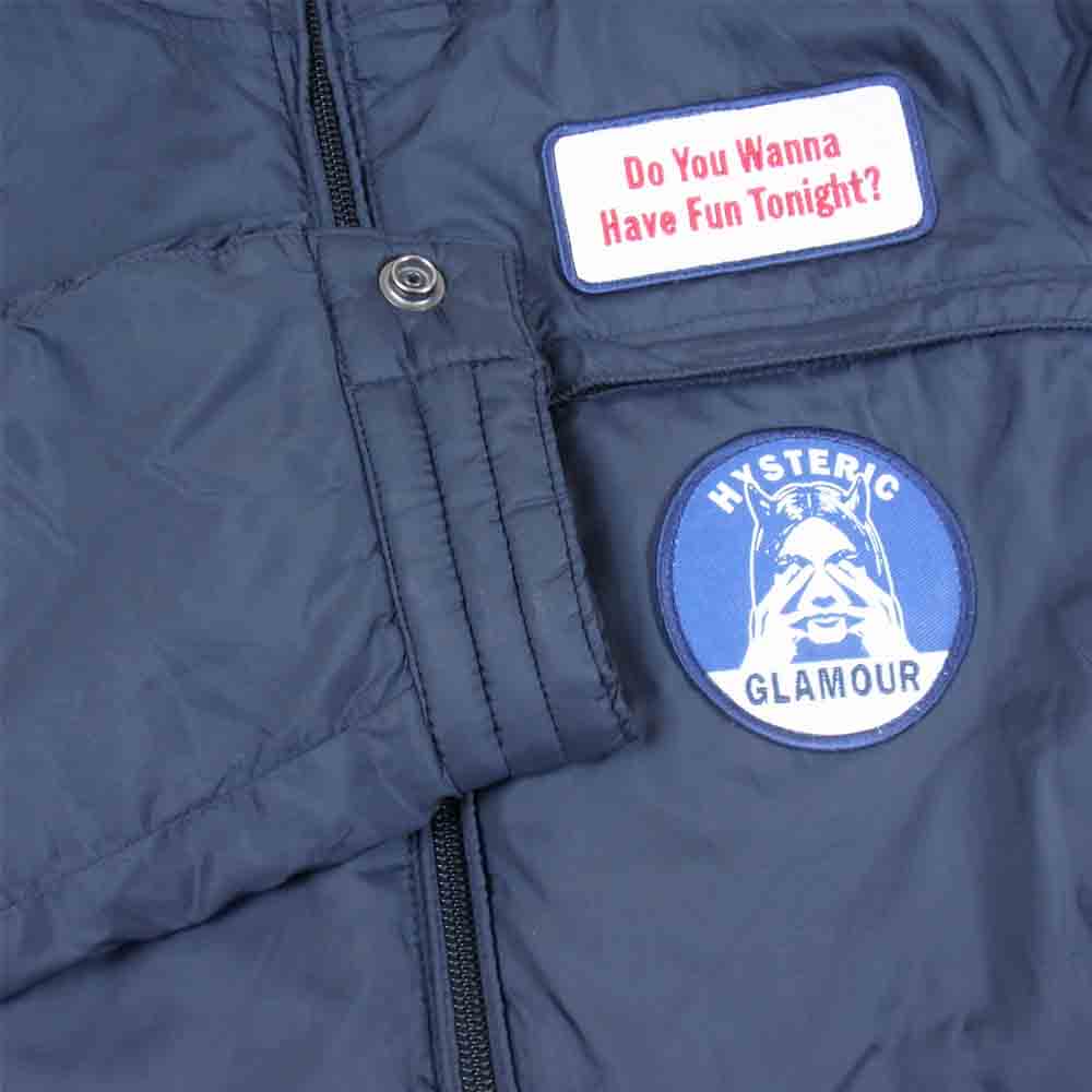 HYSTERIC GLAMOUR ヒステリックグラマー 0293AB04 裏地プリント プリマロフト ナイロン ジャケット ダークネイビー系 M【中古】