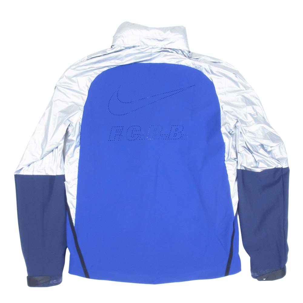 F.C.R.B. エフシーアールビー 16SS SP160801EAG × NIKE ナイキ WARM UP JACKET ウォーム アップ ジャケット 青×シルバー系 S【美品】【中古】