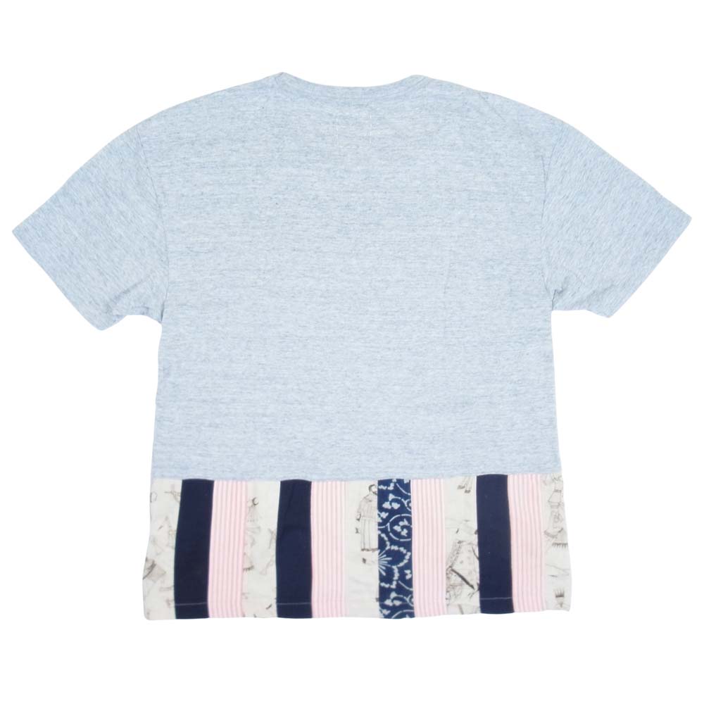 VISVIM ビズビム 20SS 120305010005 JUMBO TEE S/S STRIPES F.I.L. EXCLUSIVE ジャンボ Tシャツ グレー系 1【美品】【中古】