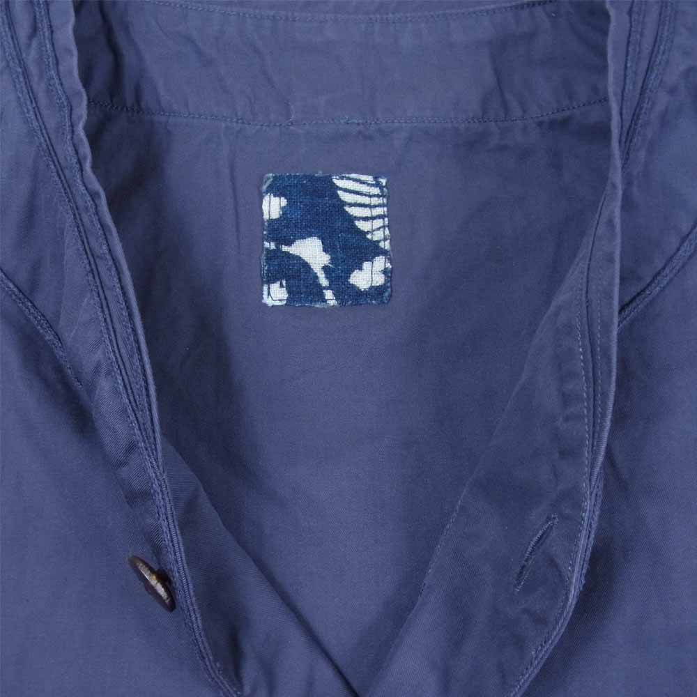 VISVIM ビズビム 21SS 221905011009 INDIGO  CAMPING  TRAILER DUGOUT SHIRT S/S ベースボール シャツ ネイビー系 1【美品】【中古】