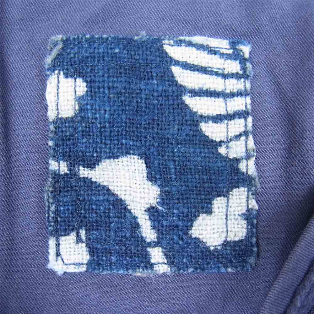 VISVIM ビズビム 21SS 221905011009 INDIGO  CAMPING  TRAILER DUGOUT SHIRT S/S ベースボール シャツ ネイビー系 1【美品】【中古】