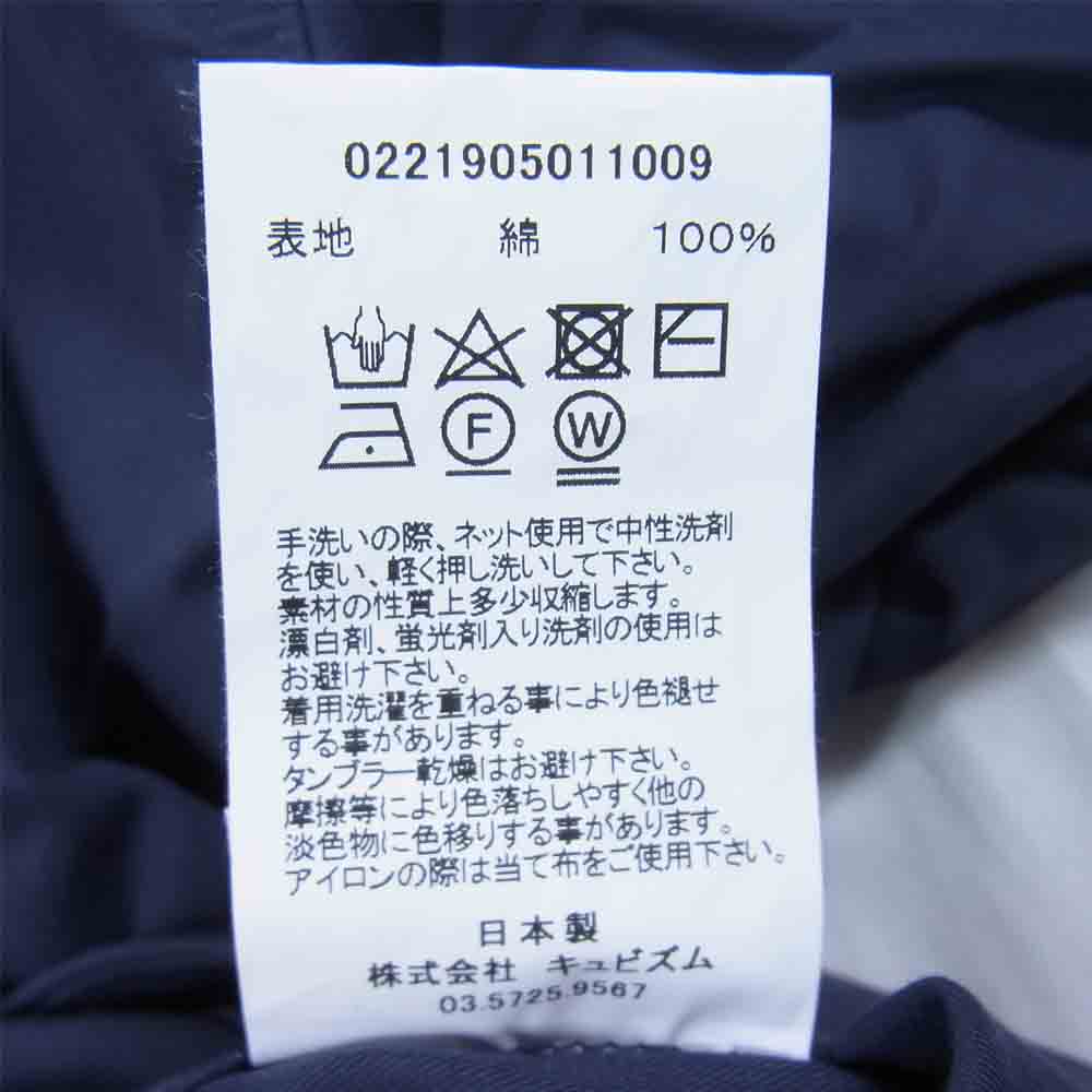 VISVIM ビズビム 21SS 221905011009 INDIGO  CAMPING  TRAILER DUGOUT SHIRT S/S ベースボール シャツ ネイビー系 1【美品】【中古】