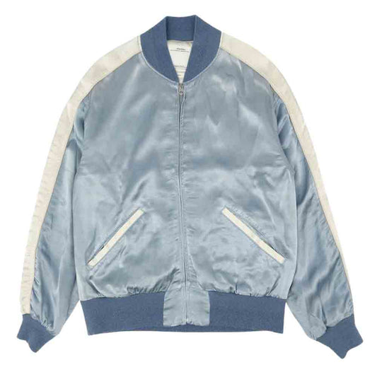 VISVIM ビズビム 21SS 121105013021 DOUGLAS JKT ダグラス サテン スーベニア スカジャン ボンバー ライトブルー系 1【美品】【中古】
