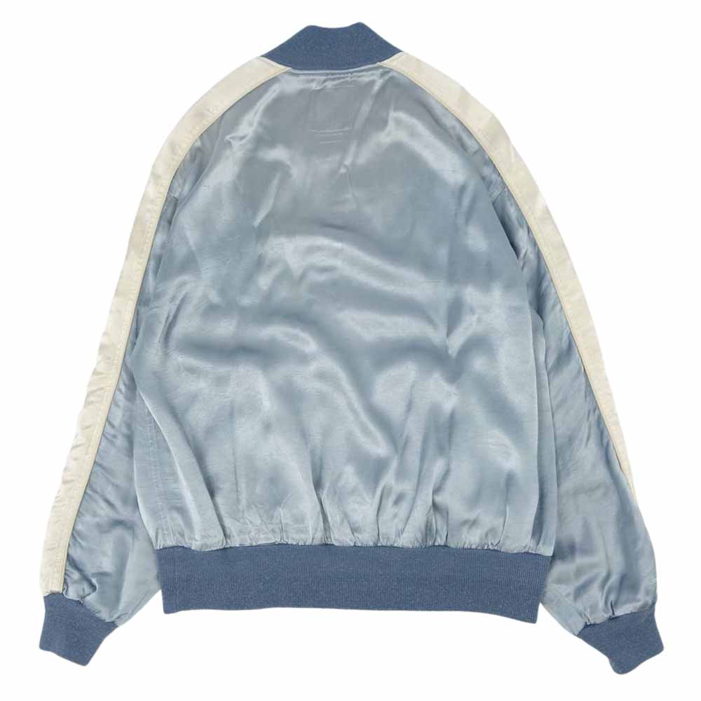 VISVIM ビズビム 21SS 121105013021 DOUGLAS JKT ダグラス サテン スーベニア スカジャン ボンバー ライトブルー系 1【美品】【中古】