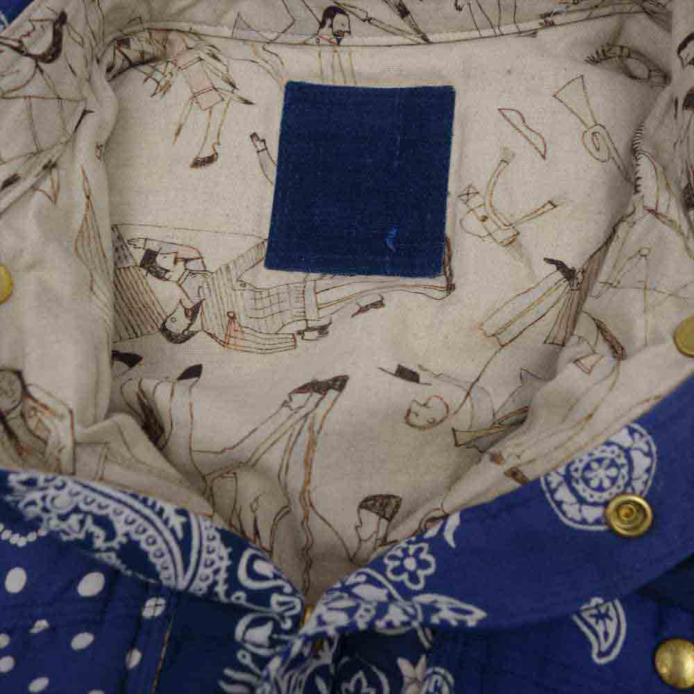 VISVIM ビズビム 18AW 218905013012 ICT KERCHIEF DOWN JKT ヴィンテージ バンダナ ダウン ブルー系 1【美品】【中古】