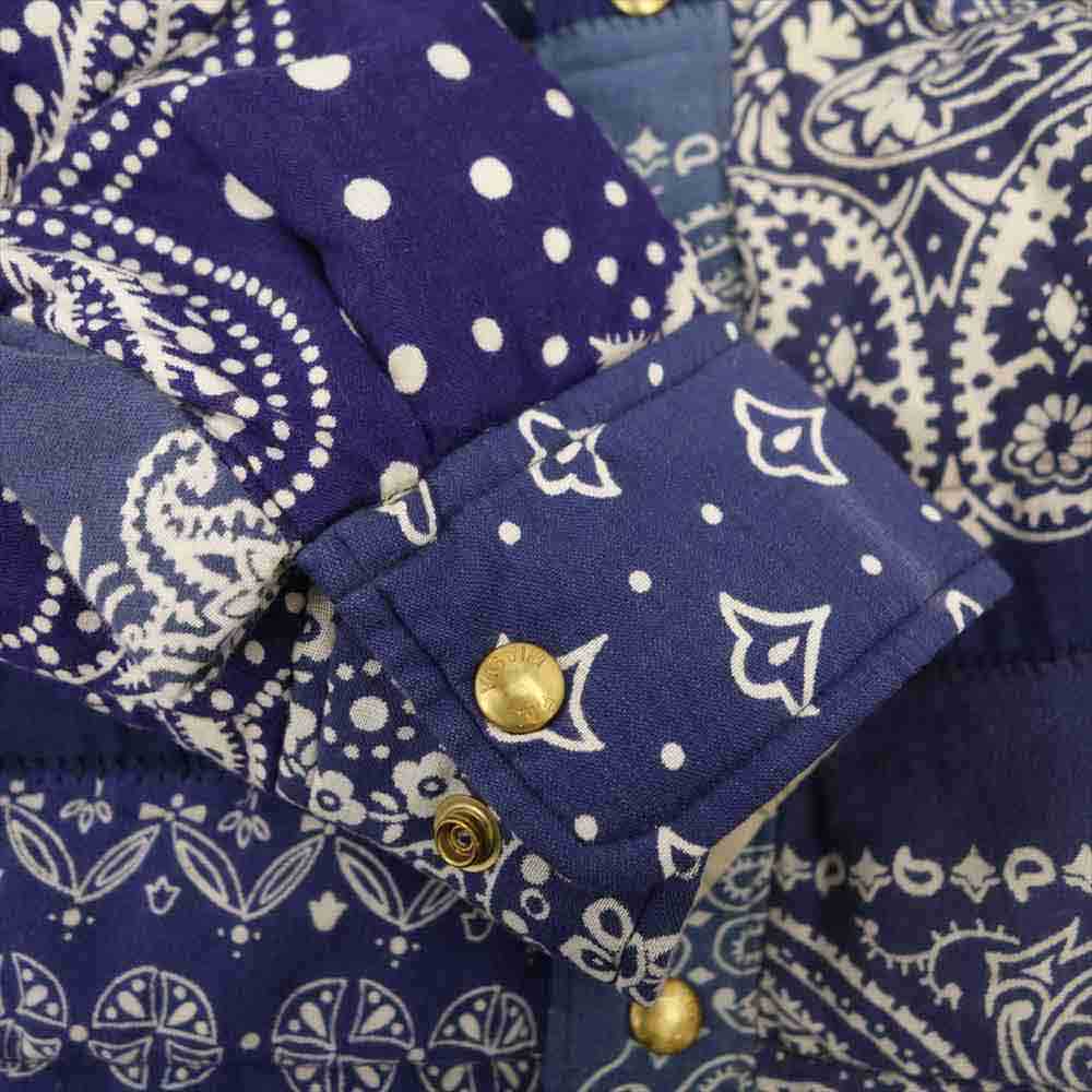 VISVIM ビズビム 18AW 218905013012 ICT KERCHIEF DOWN JKT ヴィンテージ バンダナ ダウン ブルー系 1【美品】【中古】