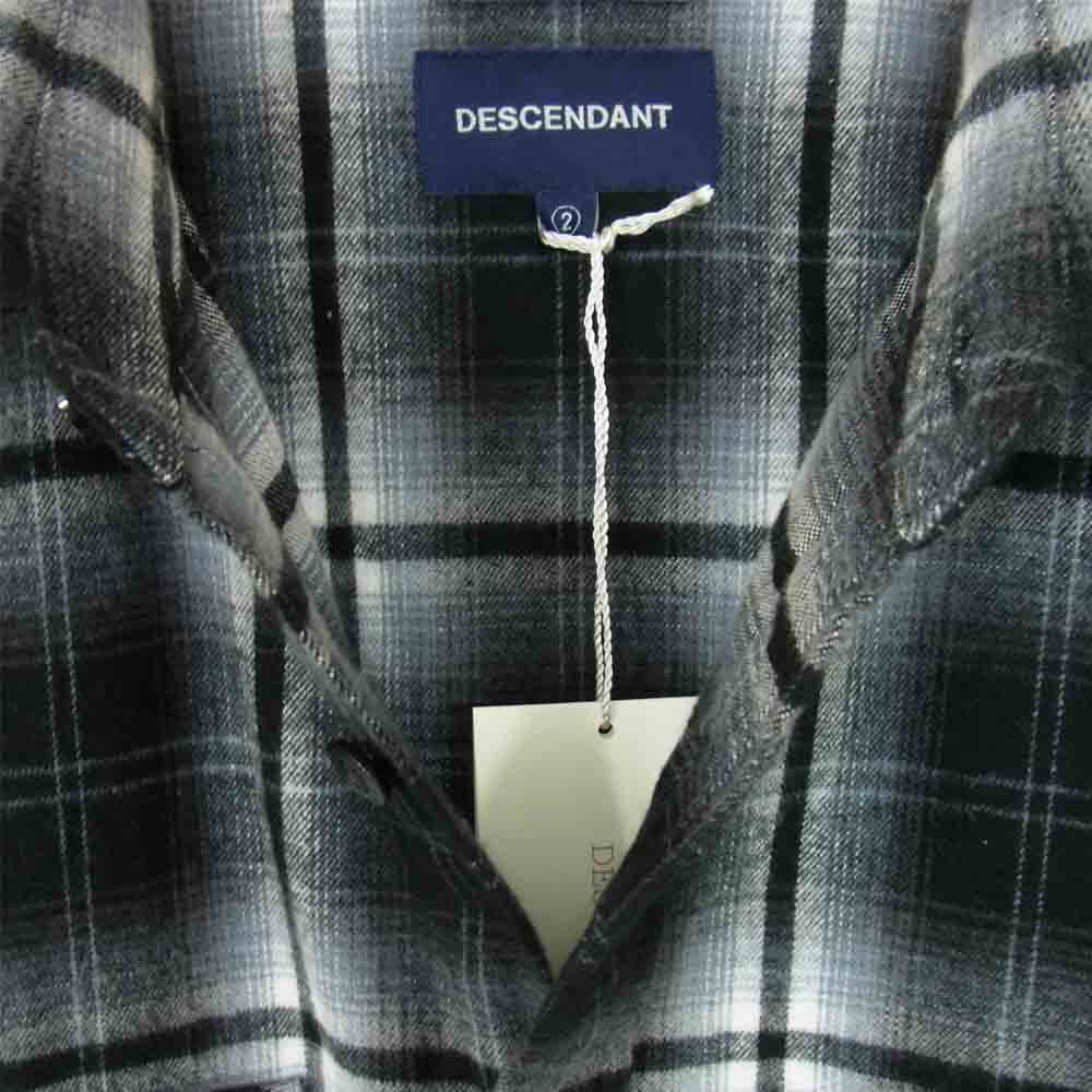 DESCENDANT ディセンダント 17AW 172GWDS-SHM01 MILPITAS CHECK LS SHIRT チェック フランネル ブラック系 M【美品】【中古】