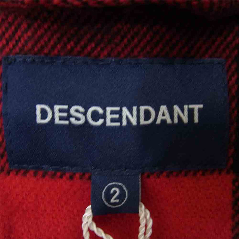 DESCENDANT ディセンダント 172TQDS-SHM01/RE2 SPICOLI HOODED SHIRT  レッド系 M【新古品】【未使用】【中古】