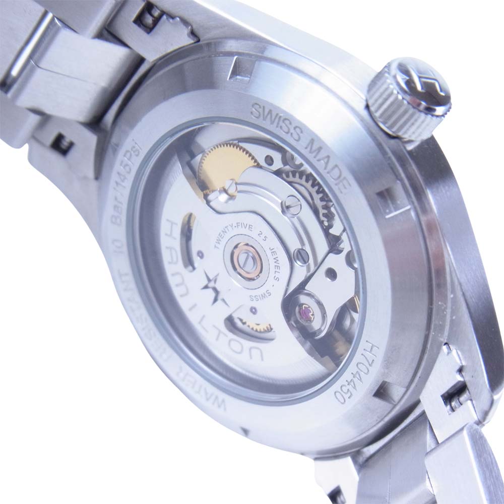 HAMILTON ハミルトン H70455133 Khaki Field Automatic Black Dial カーキ フィールド オート 自動巻き 38mm ブラックダイヤル 腕時計 シルバー系【中古】
