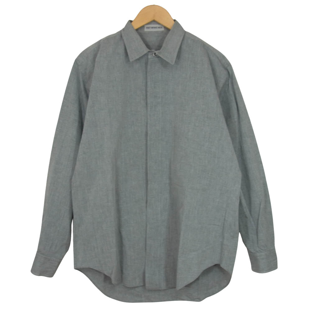 ISSEY MIYAKE イッセイミヤケ ME91-FJ169 レギュラーカラー 比翼 シャツ グレー系 XL【中古】