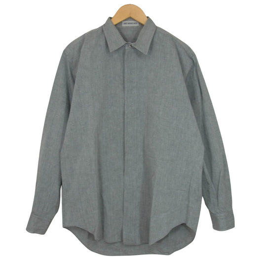 ISSEY MIYAKE イッセイミヤケ ME91-FJ169 レギュラーカラー 比翼 シャツ グレー系 XL【中古】