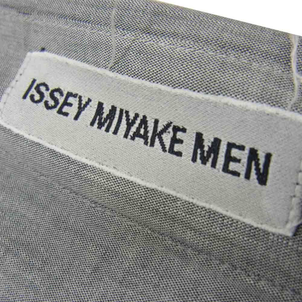 ISSEY MIYAKE イッセイミヤケ ME91-FJ169 レギュラーカラー 比翼 シャツ グレー系 XL【中古】