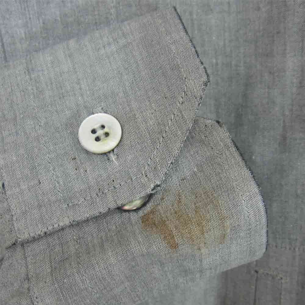 ISSEY MIYAKE イッセイミヤケ ME91-FJ169 レギュラーカラー 比翼 シャツ グレー系 XL【中古】