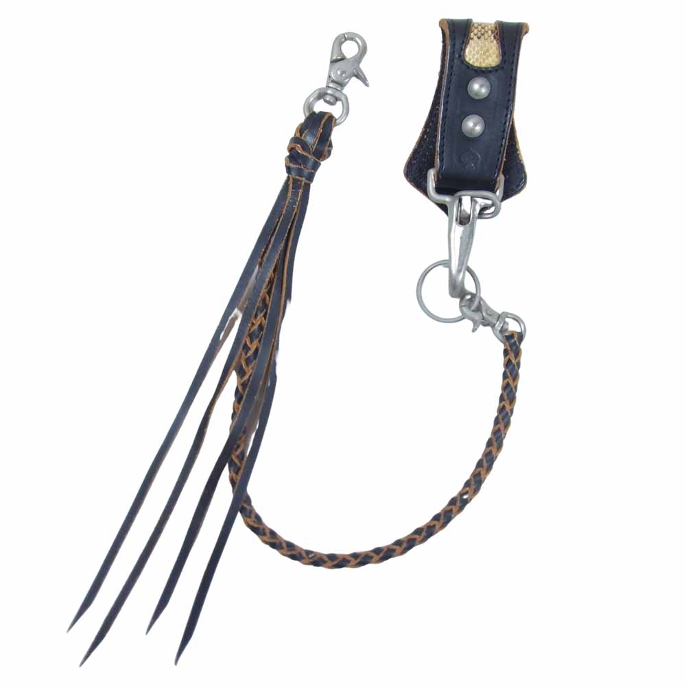 REDMOON レッドムーン TARGET OF SPAD レザー ロング ウォレット 長財布 ブラック×ブラウン系【中古】