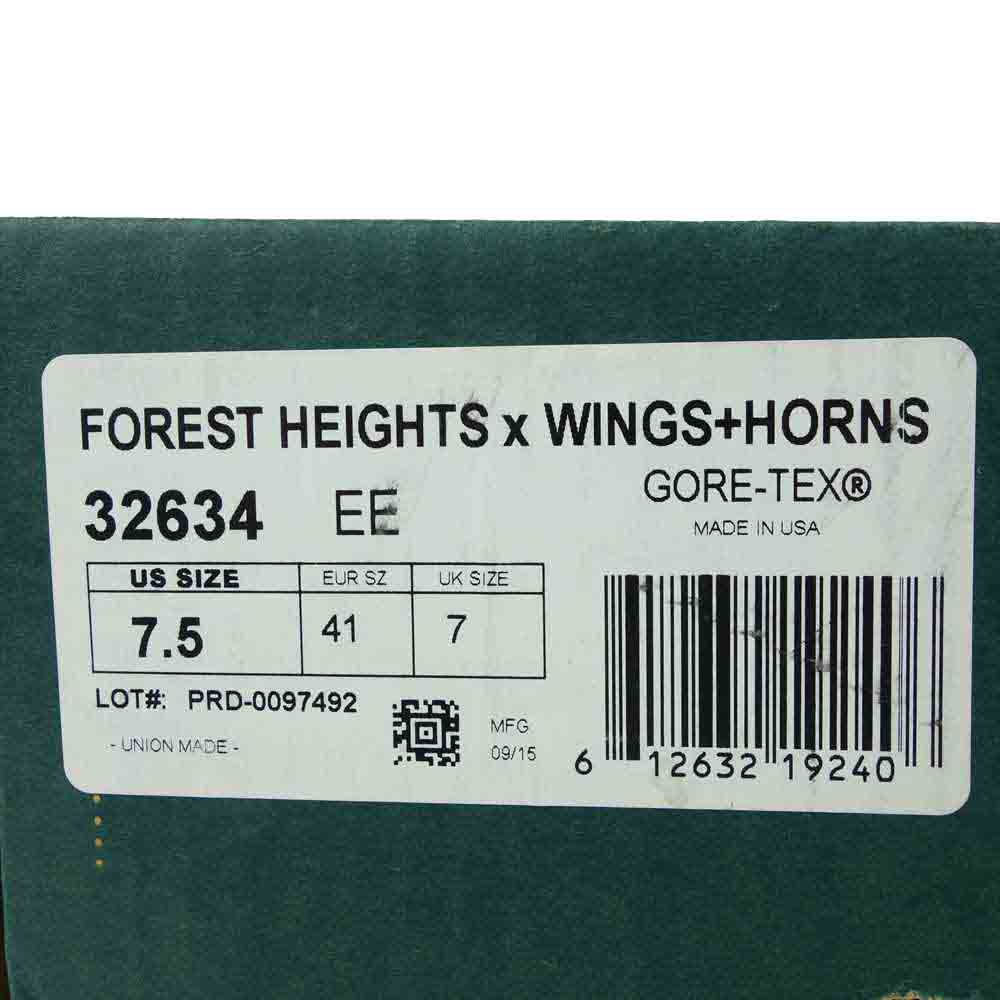 Danner ダナー FOREST HEIGHT 2 wings + horns レース アップ  ブラック系 US7.5【新古品】【未使用】【中古】