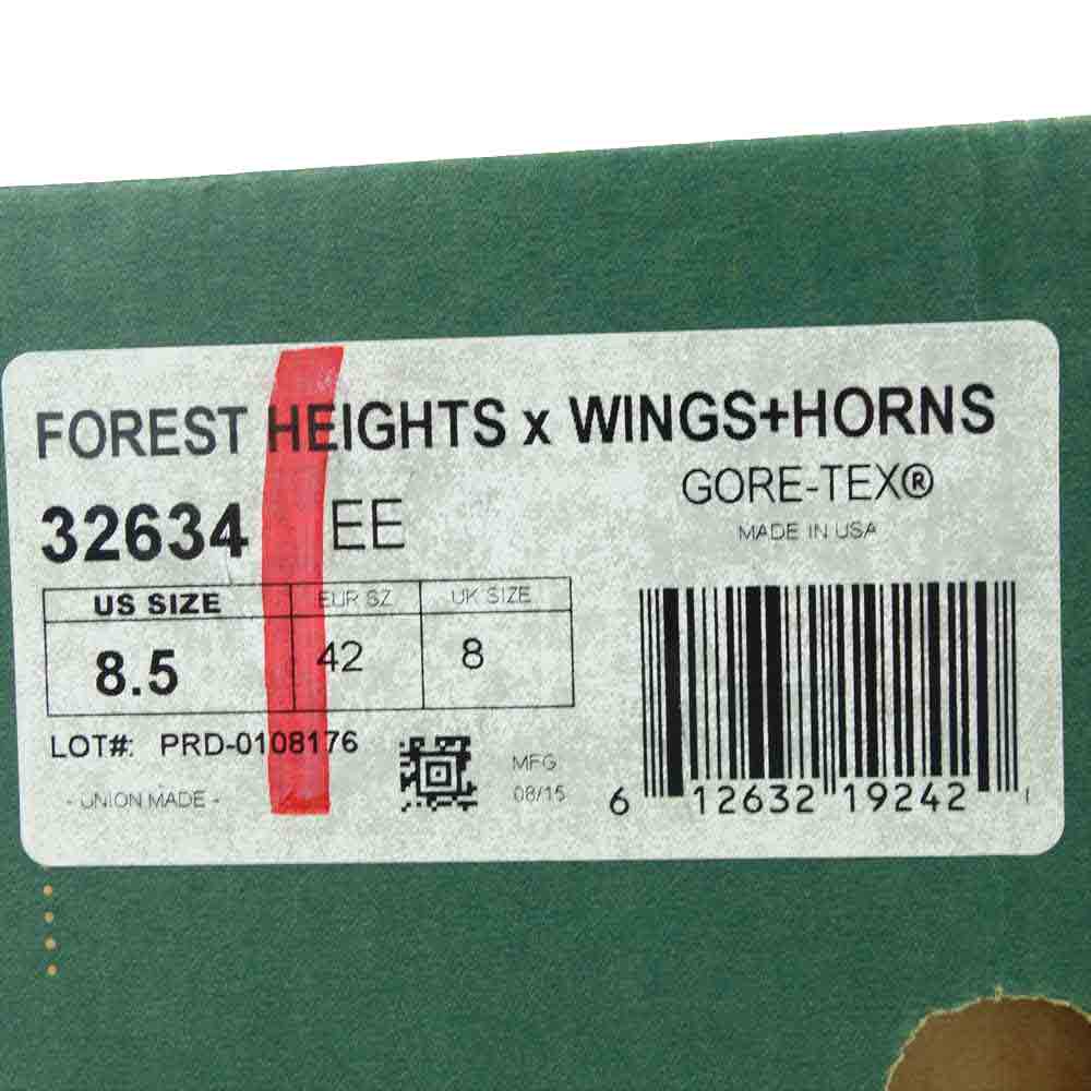 Danner ダナー FOREST HEIGHT 2 wings + horns レース アップ  ブラック系 US8.5【新古品】【未使用】【中古】
