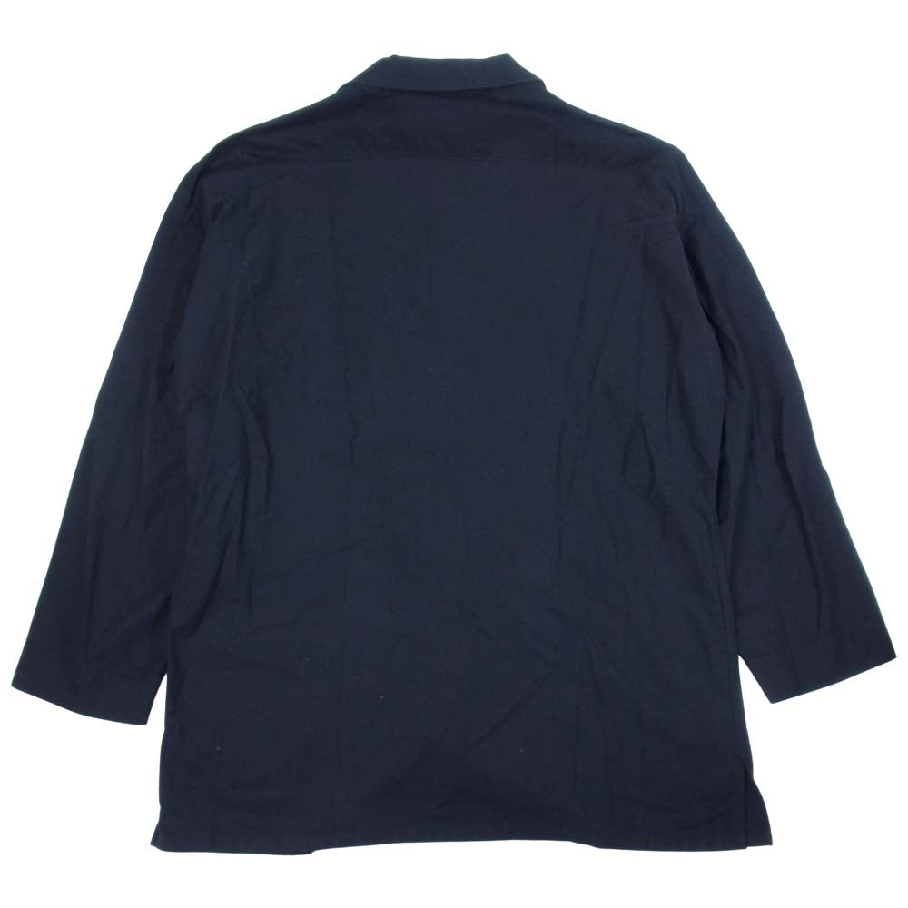 Yohji Yamamoto ヨウジヤマモト 19SS HH-B01-002 POUR HOMME プールオム 19SS HH-B01-002 洗い加工 コットンツイル オープン 解禁 シャツ ブラック系 1【中古】