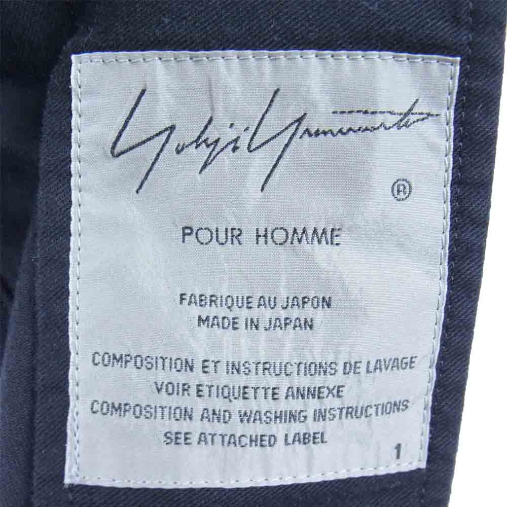 Yohji Yamamoto ヨウジヤマモト 19SS HH-B01-002 POUR HOMME プールオム 19SS HH-B01-002 洗い加工 コットンツイル オープン 解禁 シャツ ブラック系 1【中古】