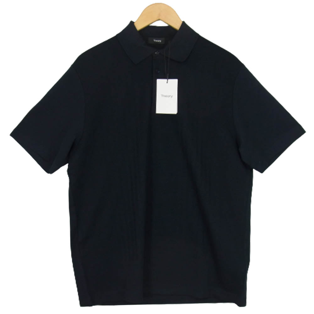 theory セオリー Engineered Block Coleson Polo ポロシャツ ネイビー系 L【新古品】【未使用】【中古】