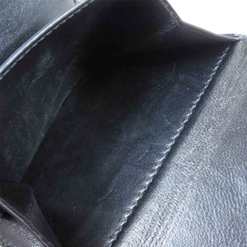 BALENCIAGA バレンシアガ 615653 3つ折り財布 小銭入れ付き レザー コンパクトウォレット ブラック系【中古】
