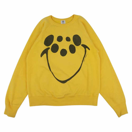 セントマイケル 21SS RAGLAN SWEAT SHIRT スマイルラグラン トレーナー イエロー系 L【中古】