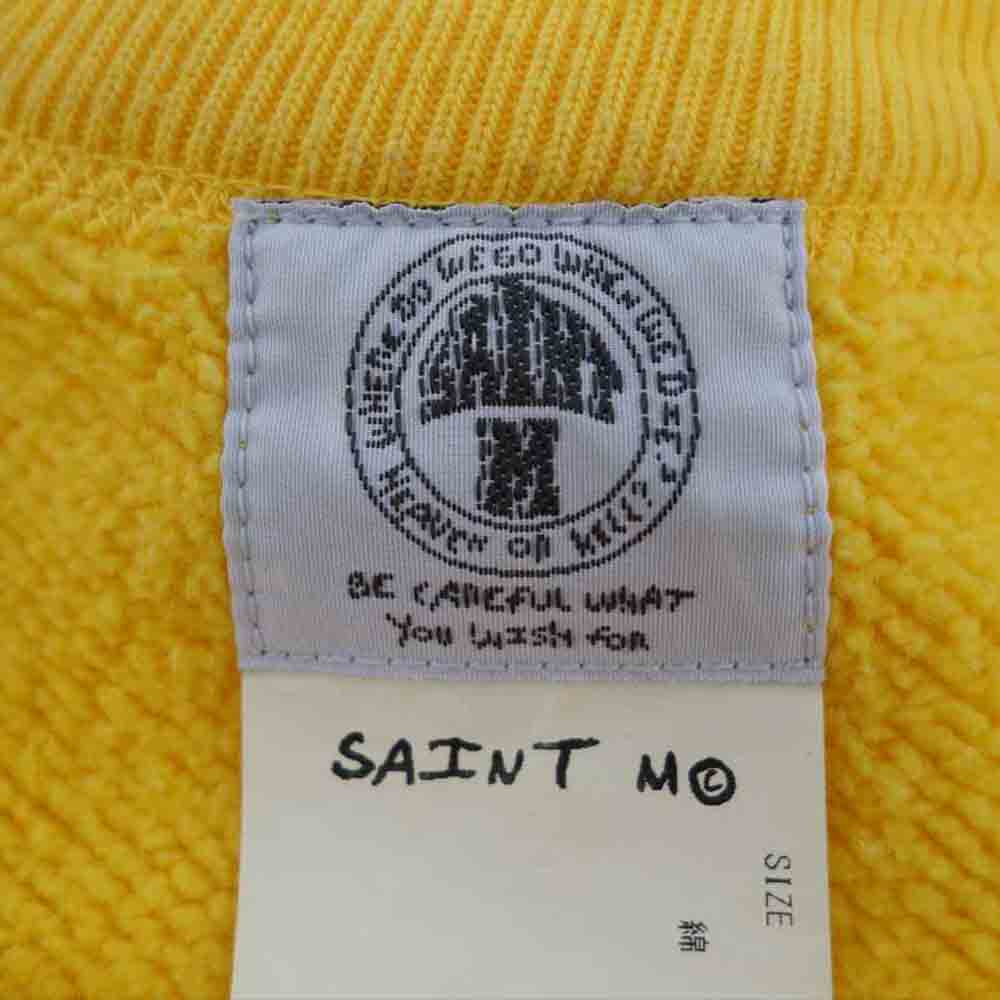 セントマイケル 21SS RAGLAN SWEAT SHIRT スマイルラグラン トレーナー イエロー系 L【中古】