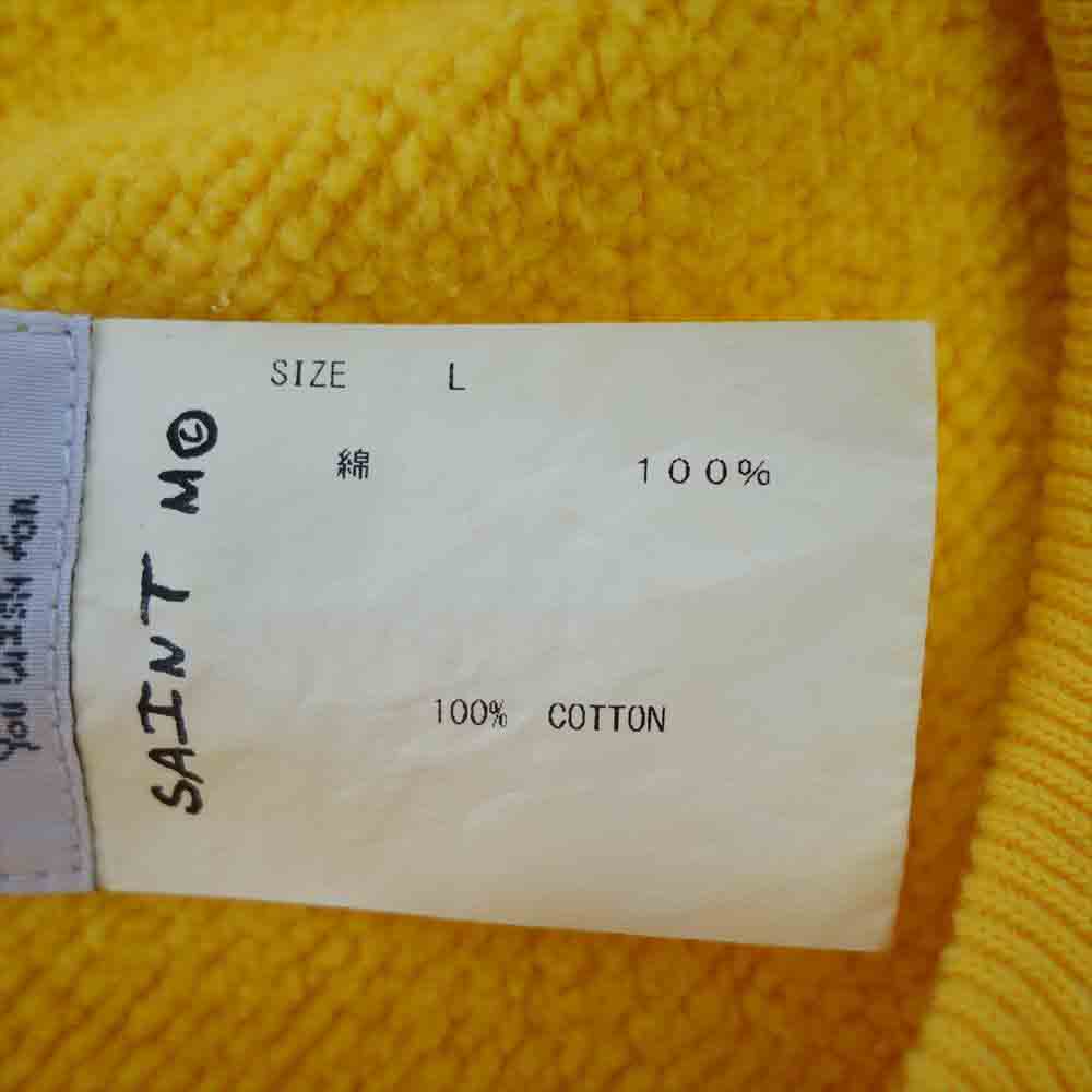 セントマイケル 21SS RAGLAN SWEAT SHIRT スマイルラグラン トレーナー イエロー系 L【中古】