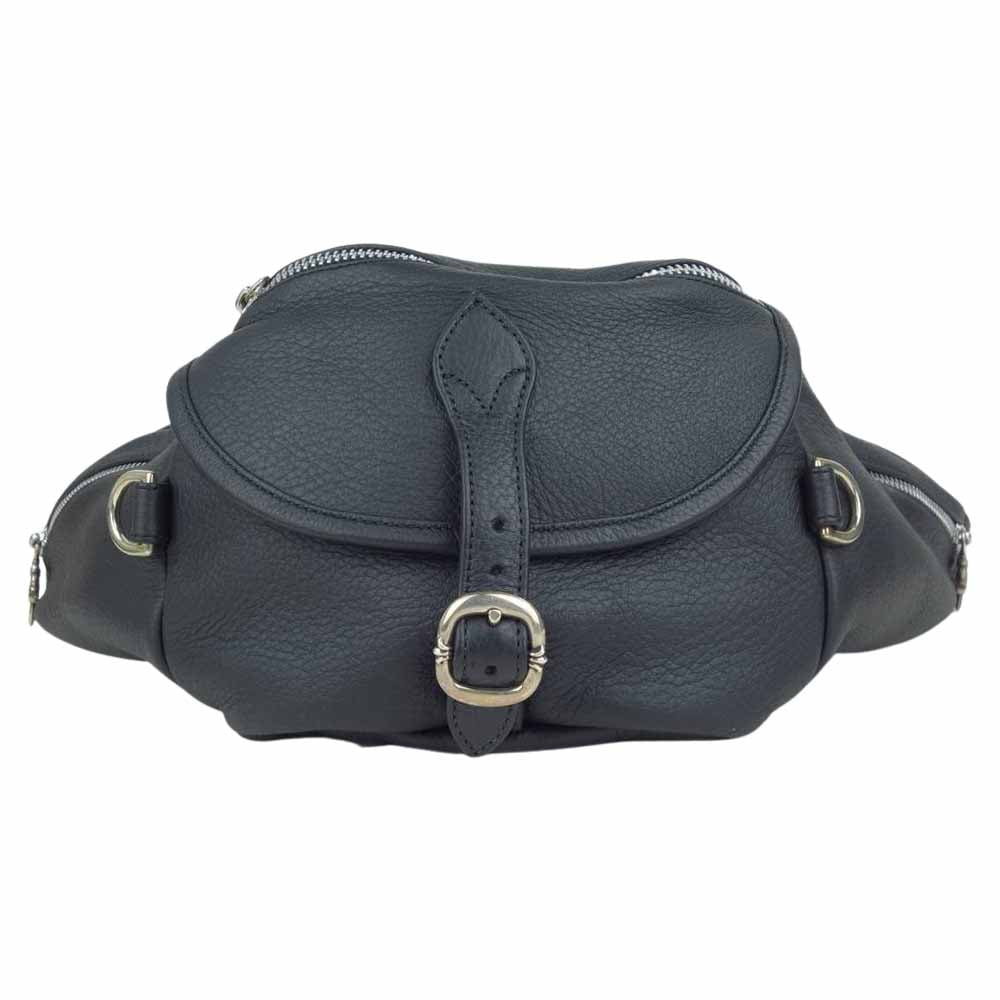 CHROME HEARTS クロムハーツ（原本有） SNAT PACK #1 スナットパック レザー バッグ L  ブラック系【新古品】【未使用】【中古】