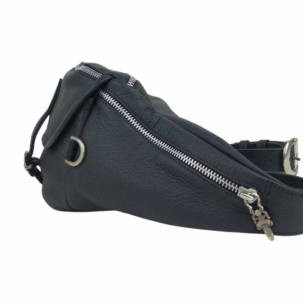 CHROME HEARTS クロムハーツ（原本有） SNAT PACK #1 スナットパック レザー バッグ L  ブラック系【新古品】【未使用】【中古】