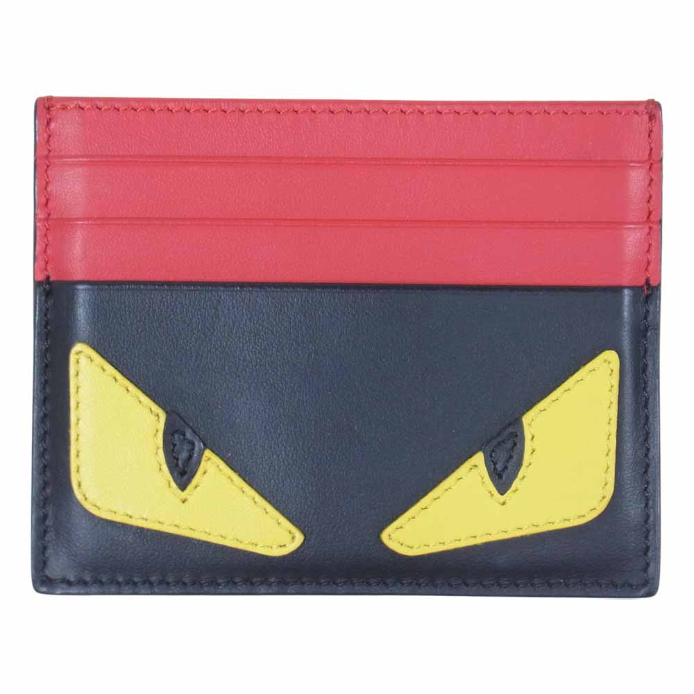 FENDI フェンディ 7M0164 BAG BUGS バッグバグズ モンスターカードケース カードケース 黒赤系【中古】
