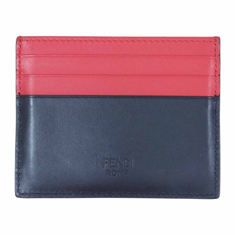 FENDI フェンディ 7M0164 BAG BUGS バッグバグズ モンスターカードケース カードケース 黒赤系【中古】