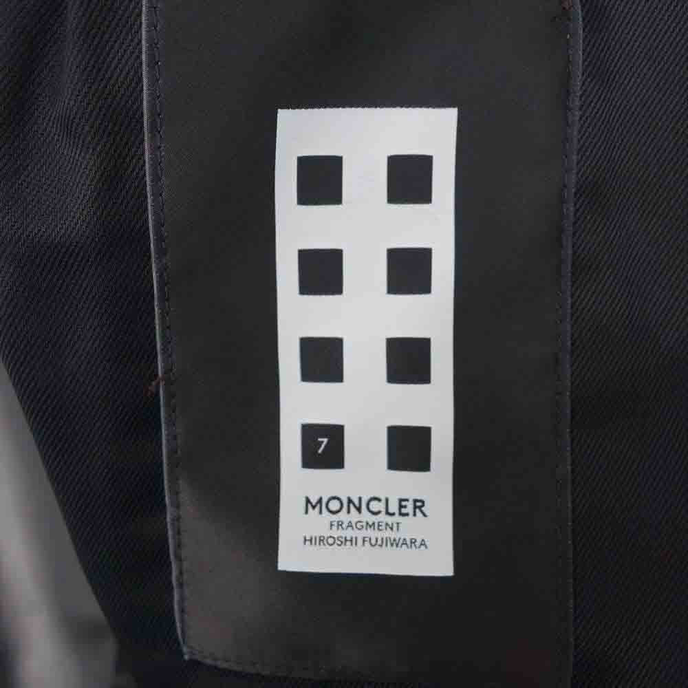 MONCLER モンクレール 20AW 国内正規品 7 ジーニアス GENIUS フラグメント FRAGMENT ルイスレザー Lewis Leathers DWAYNE ドゥエイン ダブル ライダース ジャケット ブラック系 44【新古品】【未使用】【中古】