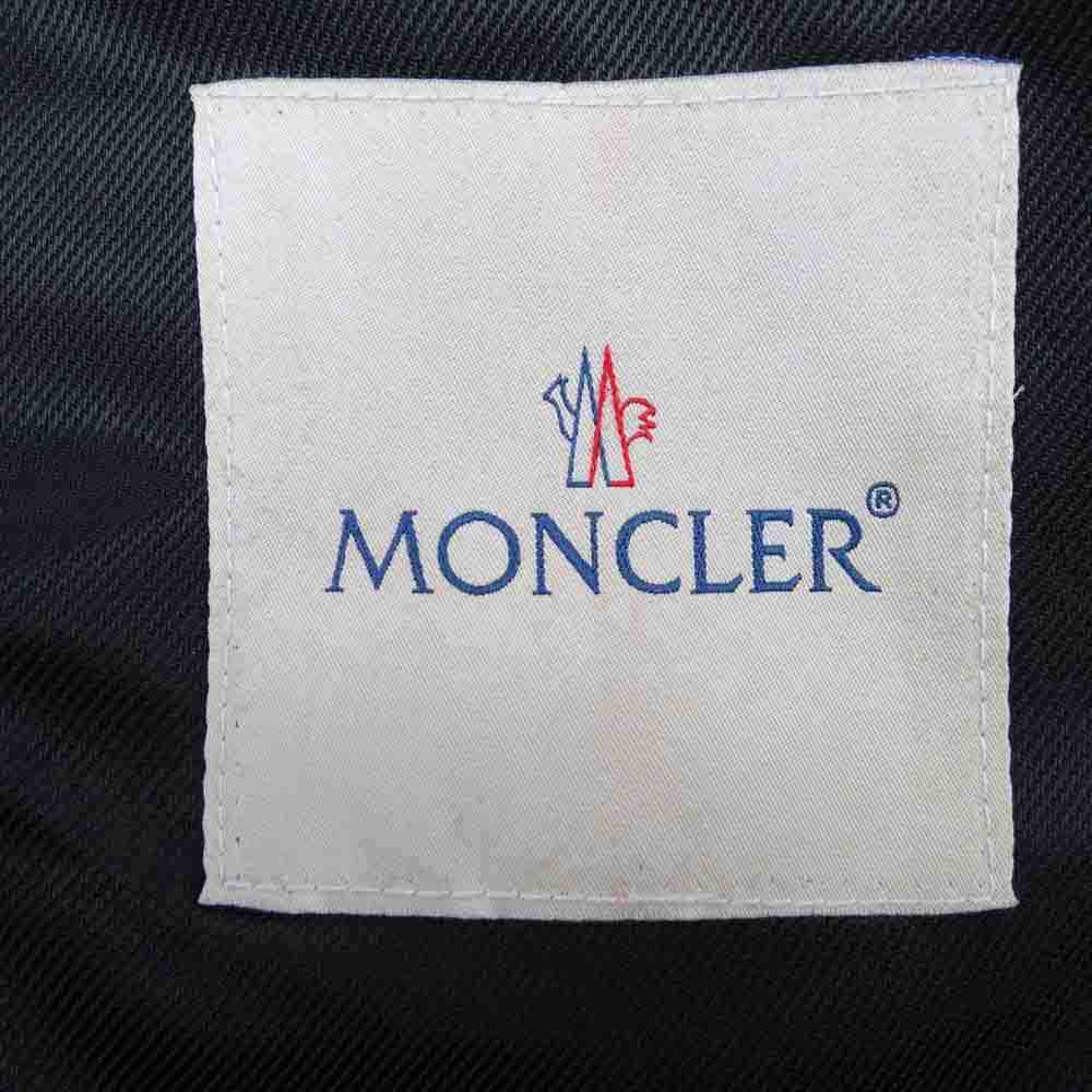 MONCLER モンクレール 20AW 国内正規品 7 ジーニアス GENIUS フラグメント FRAGMENT ルイスレザー Lewis Leathers DWAYNE ドゥエイン ダブル ライダース ジャケット ブラック系 44【新古品】【未使用】【中古】