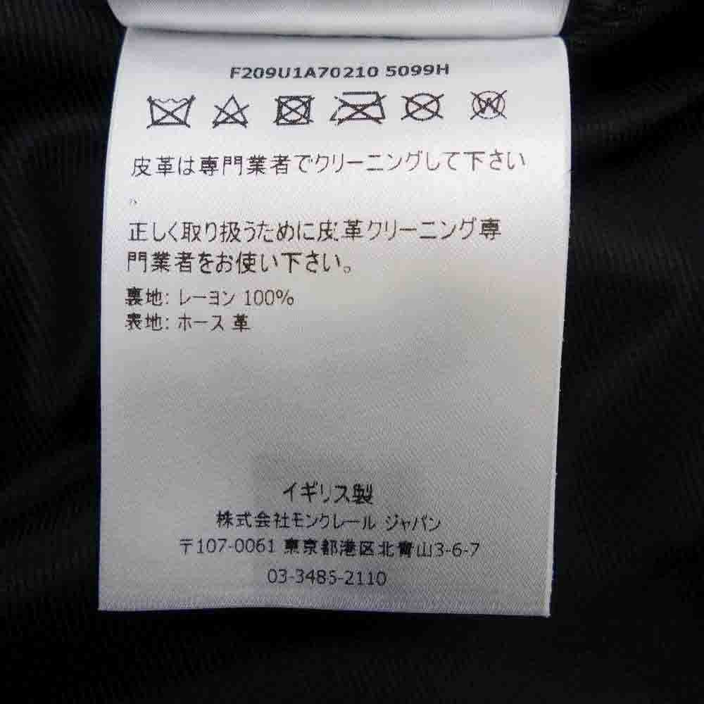 MONCLER モンクレール 20AW 国内正規品 7 ジーニアス GENIUS フラグメント FRAGMENT ルイスレザー Lewis Leathers DWAYNE ドゥエイン ダブル ライダース ジャケット ブラック系 44【新古品】【未使用】【中古】