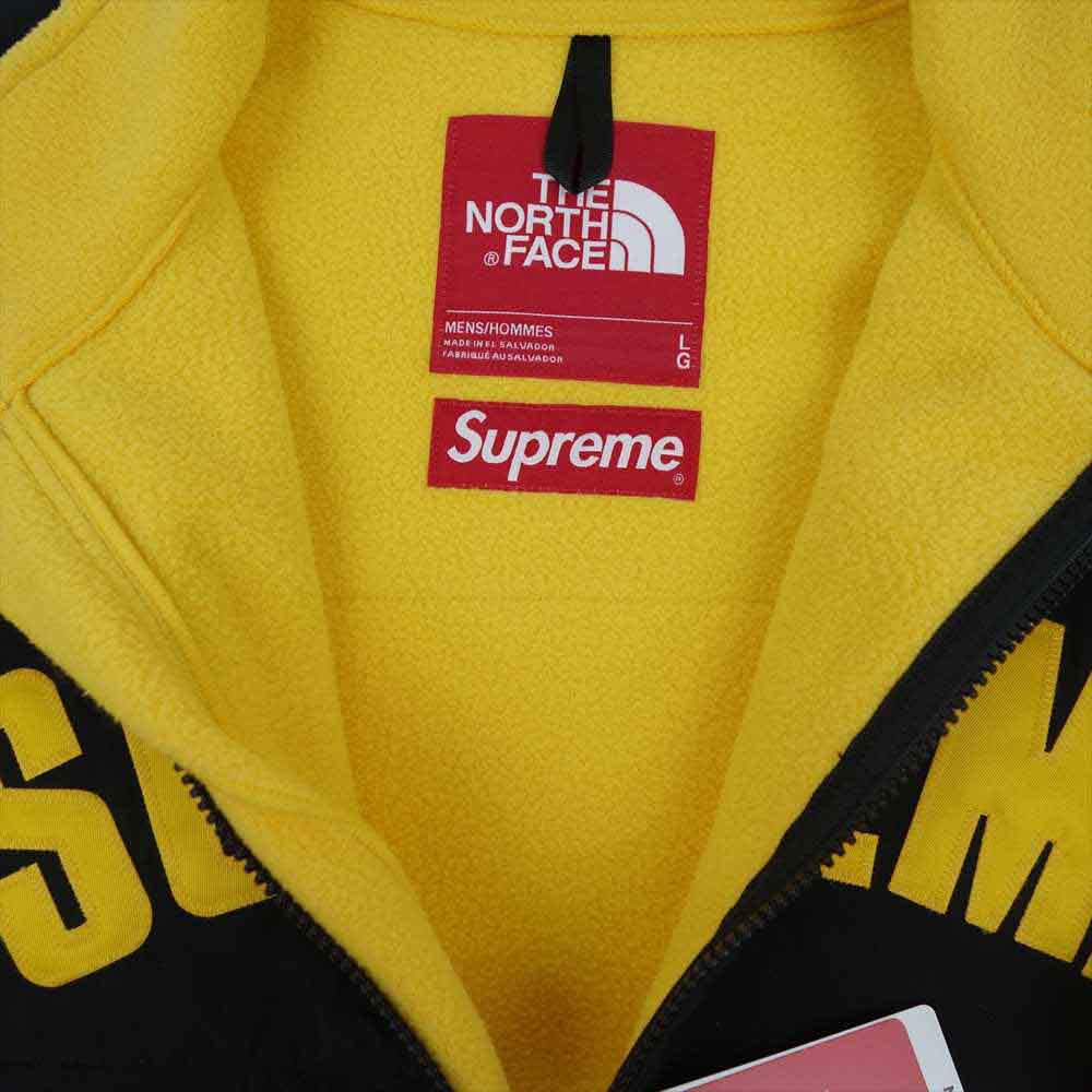 Supreme シュプリーム 19SS NA11903 × The North Face ノースフェイス Arc Logo Denali Fleece Jacket アーチ ロゴ デナリ フリース ジャケット イエロー イエロー系 ブラック系 L【新古品】【未使用】【中古】