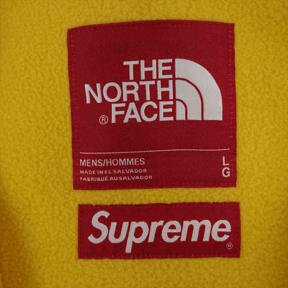 Supreme シュプリーム 19SS NA11903 × The North Face ノースフェイス Arc Logo Denali Fleece Jacket アーチ ロゴ デナリ フリース ジャケット イエロー イエロー系 ブラック系 L【新古品】【未使用】【中古】