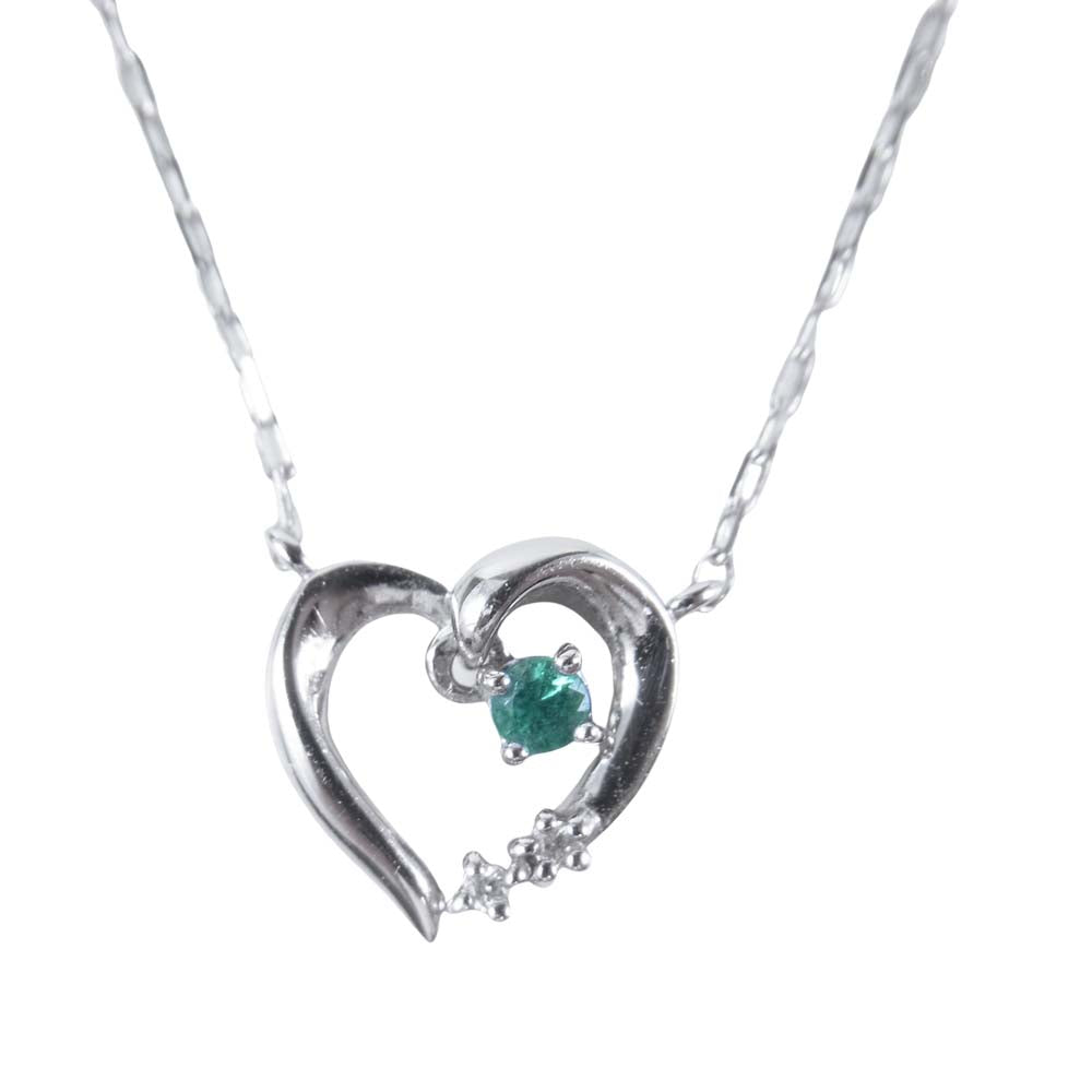 ヨンドシー K10 ハート ネックレス ハートネックレス アクセサリー シルバー系【中古】