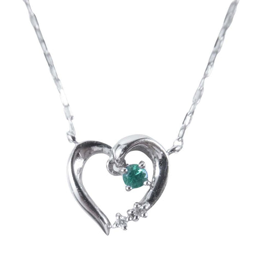 ヨンドシー K10 ハート ネックレス ハートネックレス アクセサリー シルバー系【中古】