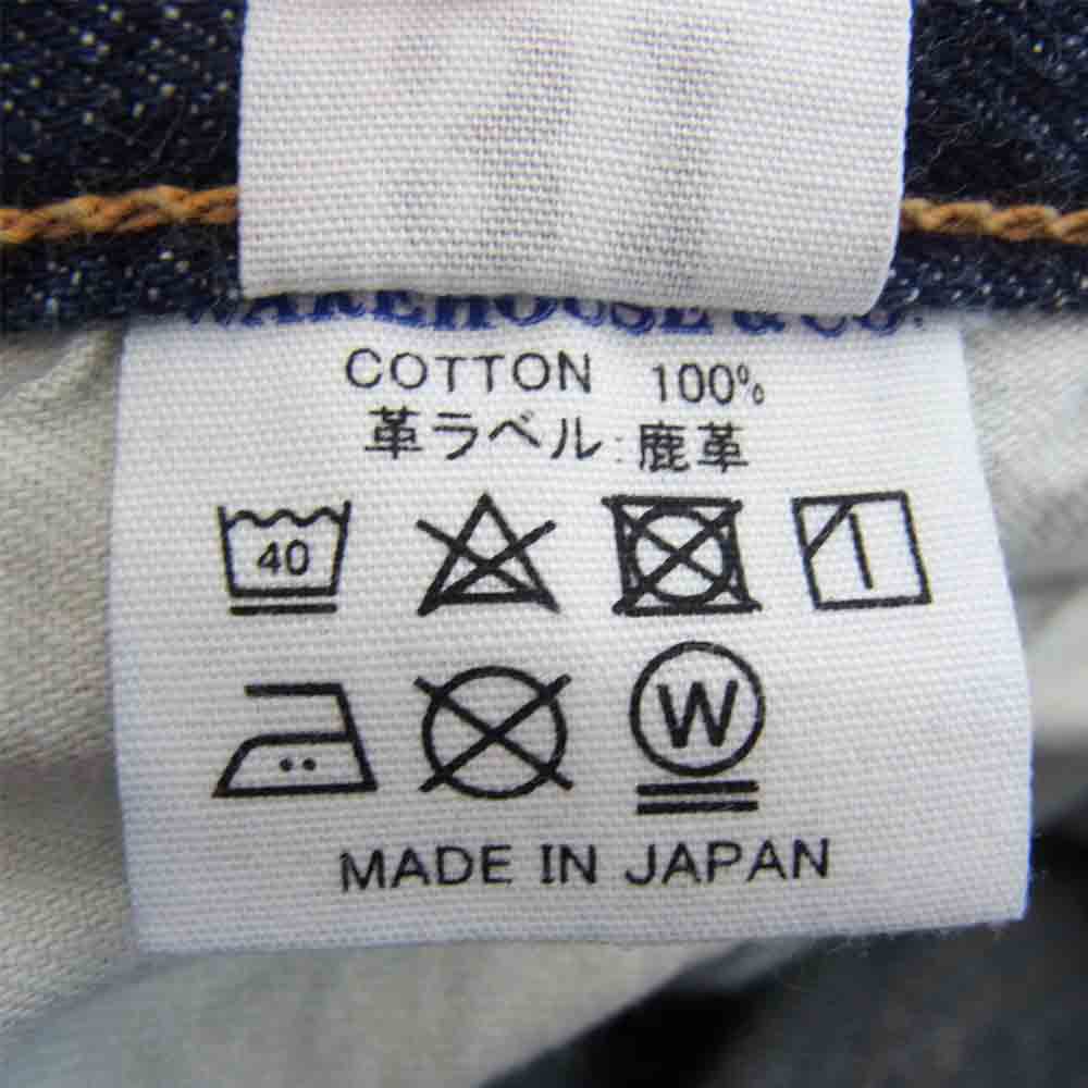 WAREHOUSE ウエアハウス 1001XX 赤タブ アーキュエイトステッチ モデル デニムパンツ インディゴブルー系 31【中古】