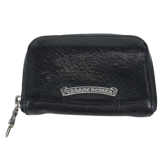 CHROME HEARTS クロムハーツ（原本無） COIN CASE ダガー ラウンドジップ レザー コインケース ブラック系【中古】