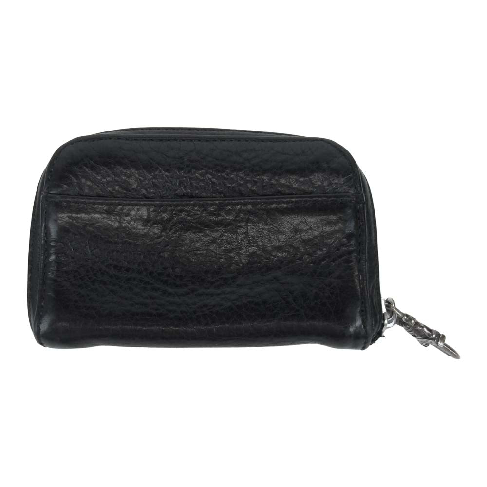 CHROME HEARTS クロムハーツ（原本無） COIN CASE ダガー ラウンドジップ レザー コインケース ブラック系【中古】